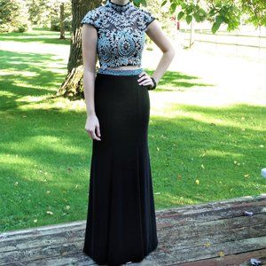 Sherri Hill 2-piece beaded gown